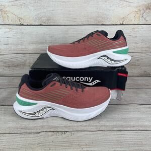 Saucony Endorphin Shift 3 Womens Sz 10.5M Soot Basalt Red Black